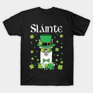 Slainte Alpaca Llama St Paddys Day T-Shirt